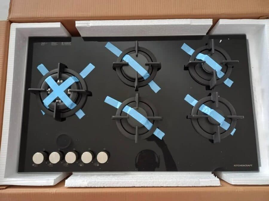 90cm 5 Burner Cooker — Black