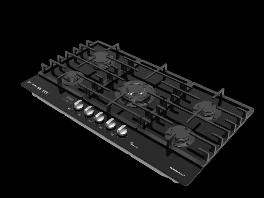 90cm 5 Burner Cooker — Black