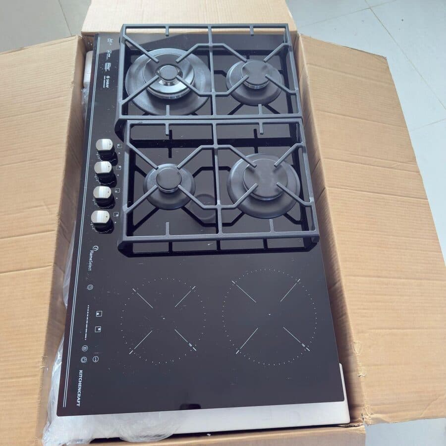 90cm 5 Burner Cooker — Black