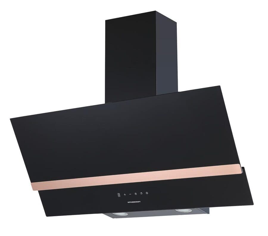 90cm Vertical Hood — Black & Rose Gold Strip