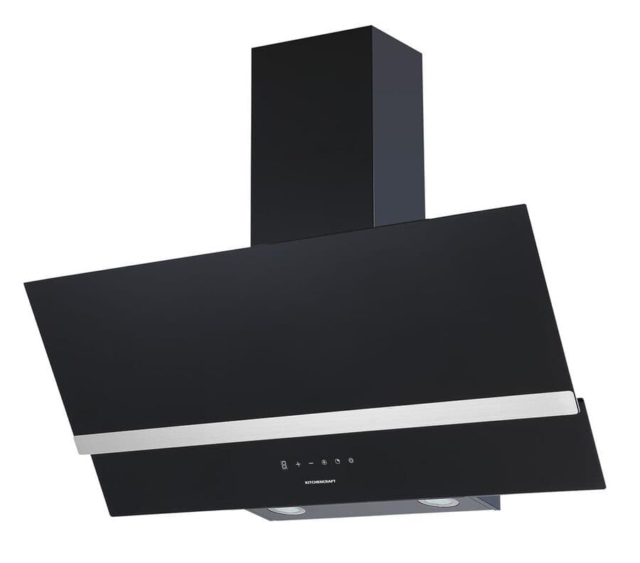 90cm Vertical Hood — Black & Silver Strip