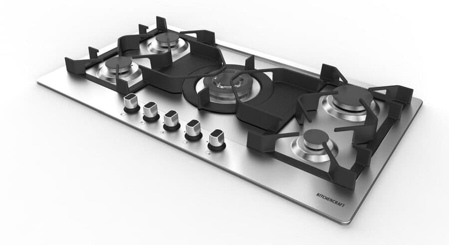 90cm 5 Burner Cooker — Silver